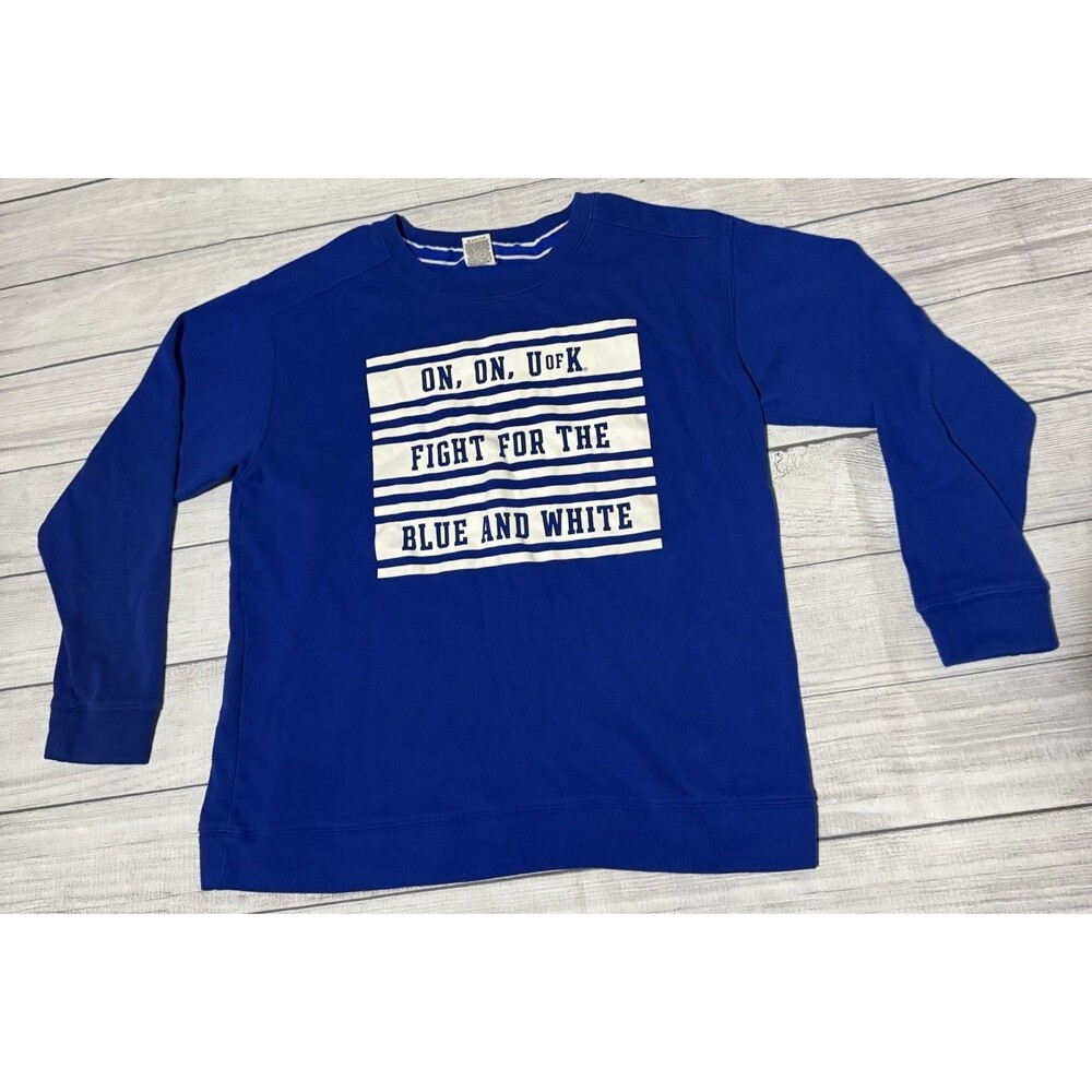 Victoria's Secret PINK Women's Large Pullover Top University of KY Kentucky Blue